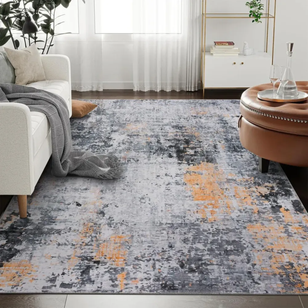 Decomall sivi tepih apstraktnog stila za unutarnju upotrebu 80x300 cm