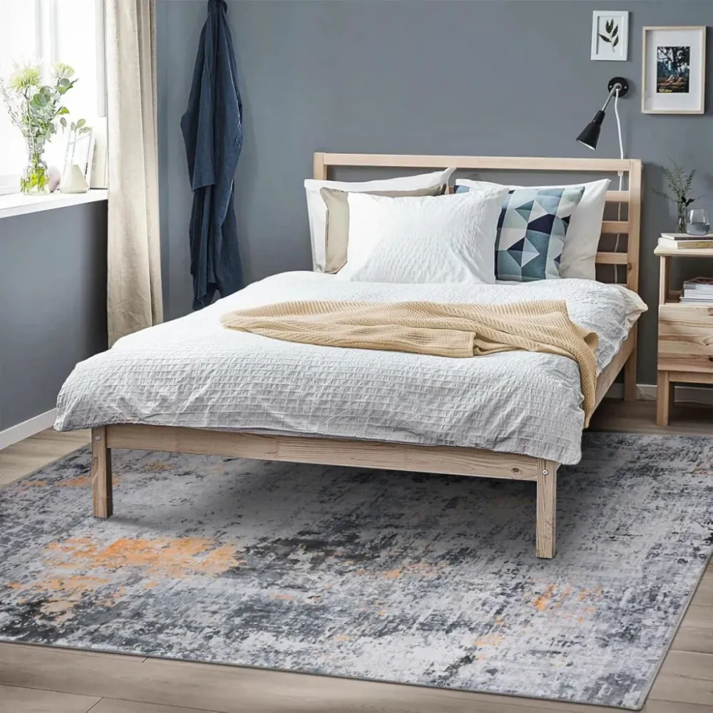 Decomall sivi tepih apstraktnog stila za unutarnju upotrebu 80x300 cm