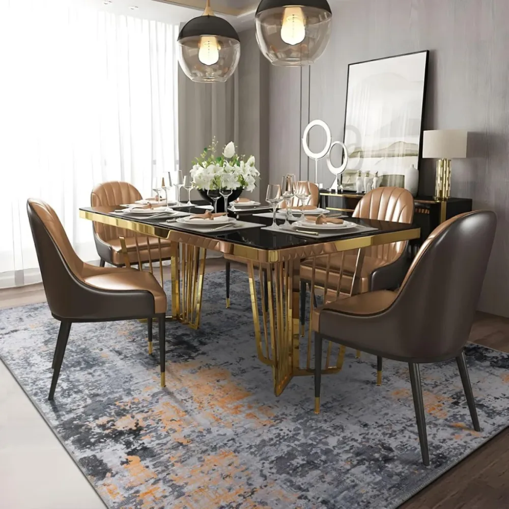 Decomall sivi tepih apstraktnog stila za unutarnju upotrebu 80x300 cm