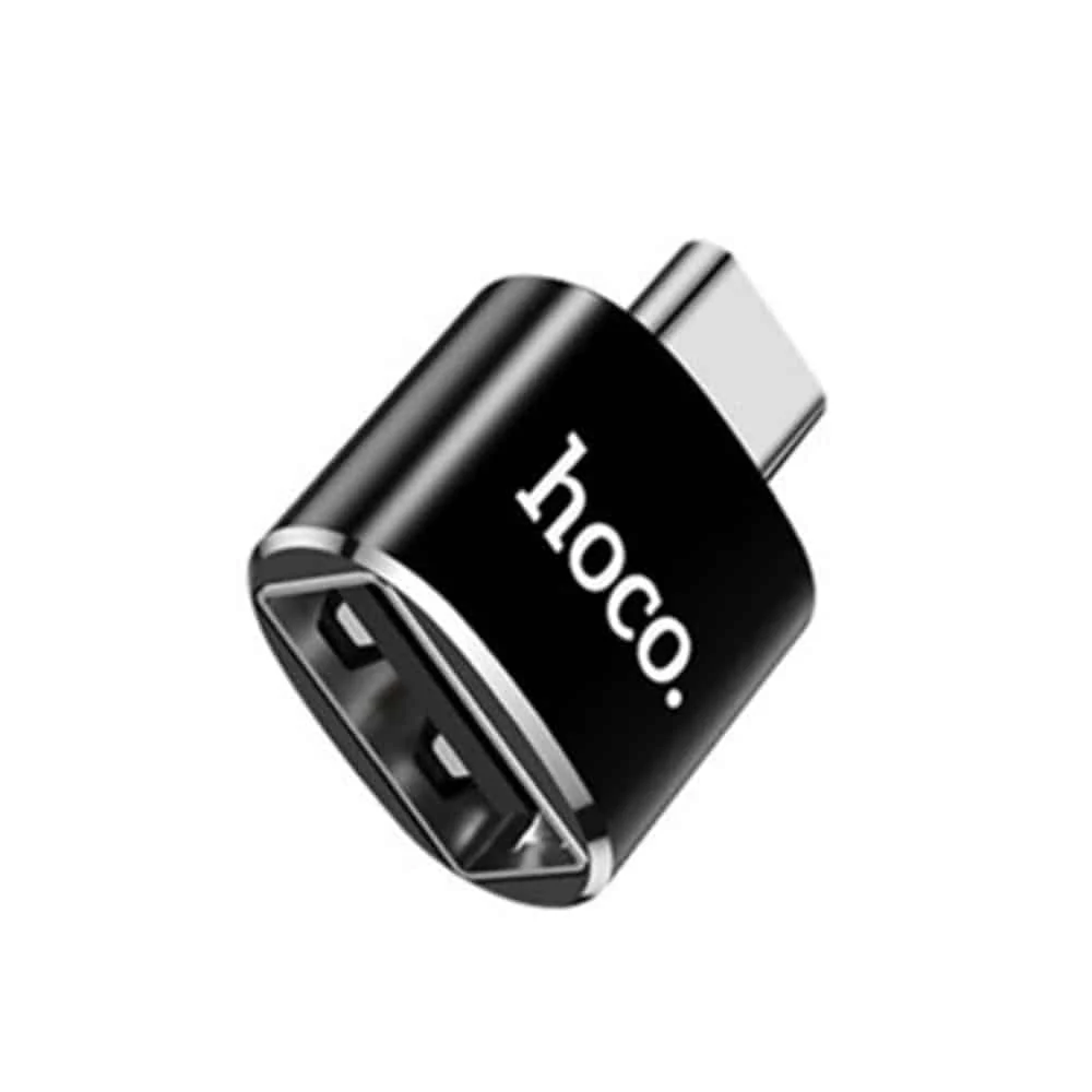 HOCO - OTG adapter (UA5) - USB- na USB Type-C Plug & Play 480 Mbps -crni