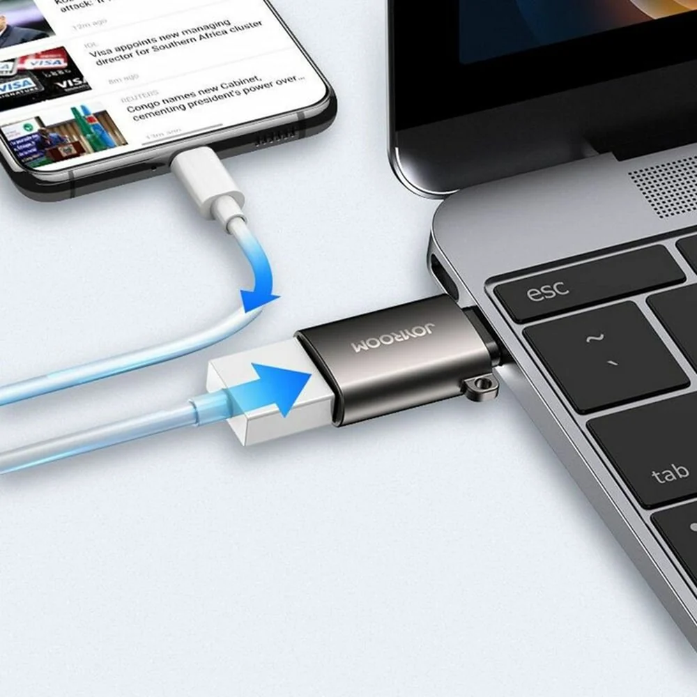 JoyRoom - OTG adapter (S-H151) - USB 3.2 Gen 1 na Type-C-prijenosni - crni