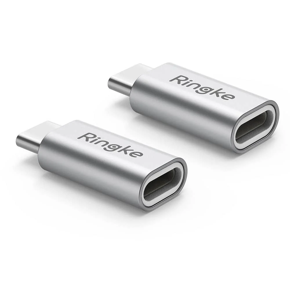 Ringke - Premium adapter MFI (Made iPhone) Fast Charge - Lightning To Type-C - sivi