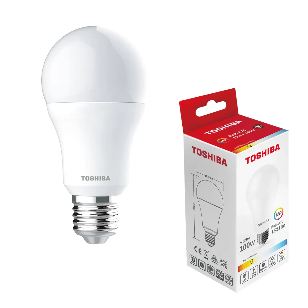 LED E-27 15W A70 3000K TOSHIBA