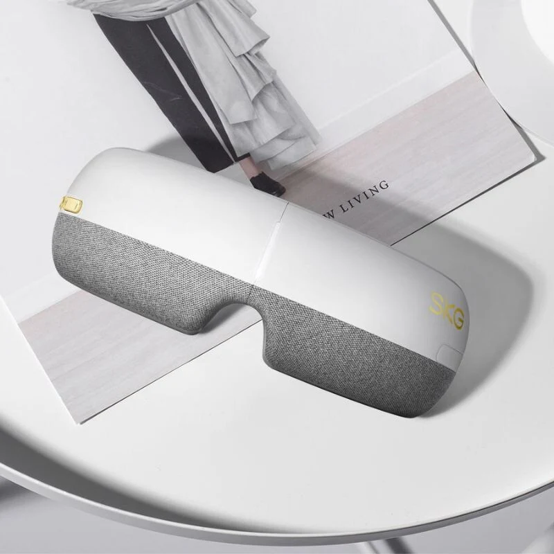SKG E3-EN Bijeli Pametni Masažer za Oči – Bluetooth Glazba, Grijanje i Masaž Zračnim Pritiskom