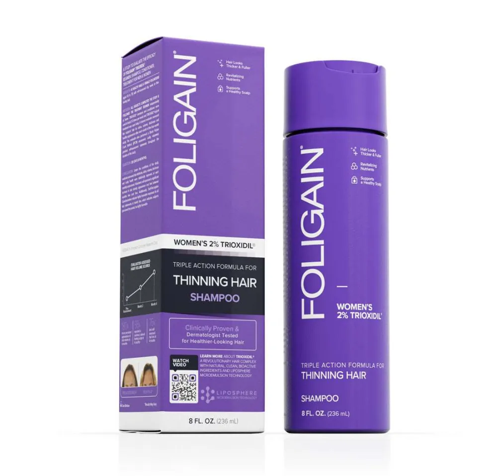 FOLIGAIN šampon s trostrukim djelovanjem za prorjeđenu kosu za žene s 2% TRIOXIDIL®