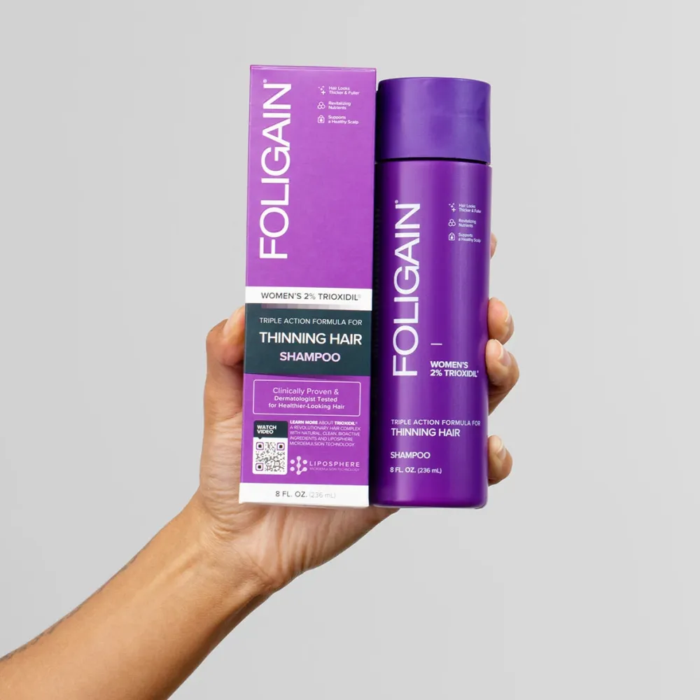 FOLIGAIN šampon s trostrukim djelovanjem za prorjeđenu kosu za žene s 2% TRIOXIDIL®