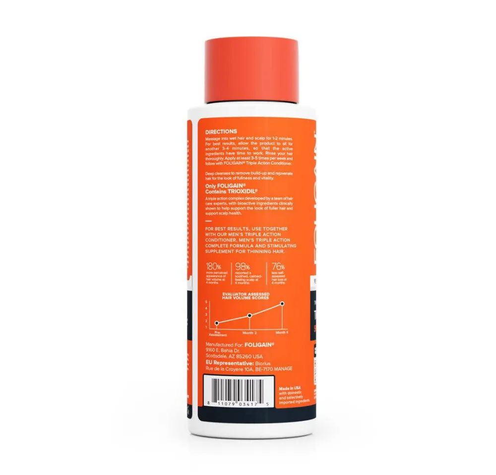 FOLIGAIN šampon trostrukog djelovanja za prorjeđenu kosu za muškarce s 2% TRIOXIDIL® 473ml