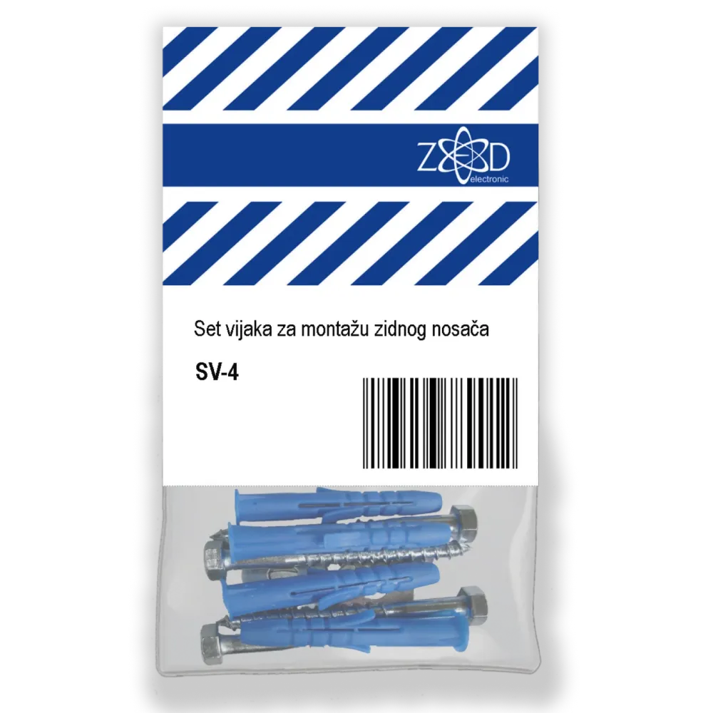 ZED electronic Set vijaka za montažu zidnog nosač, 4 sarafa u pak. - SV-4