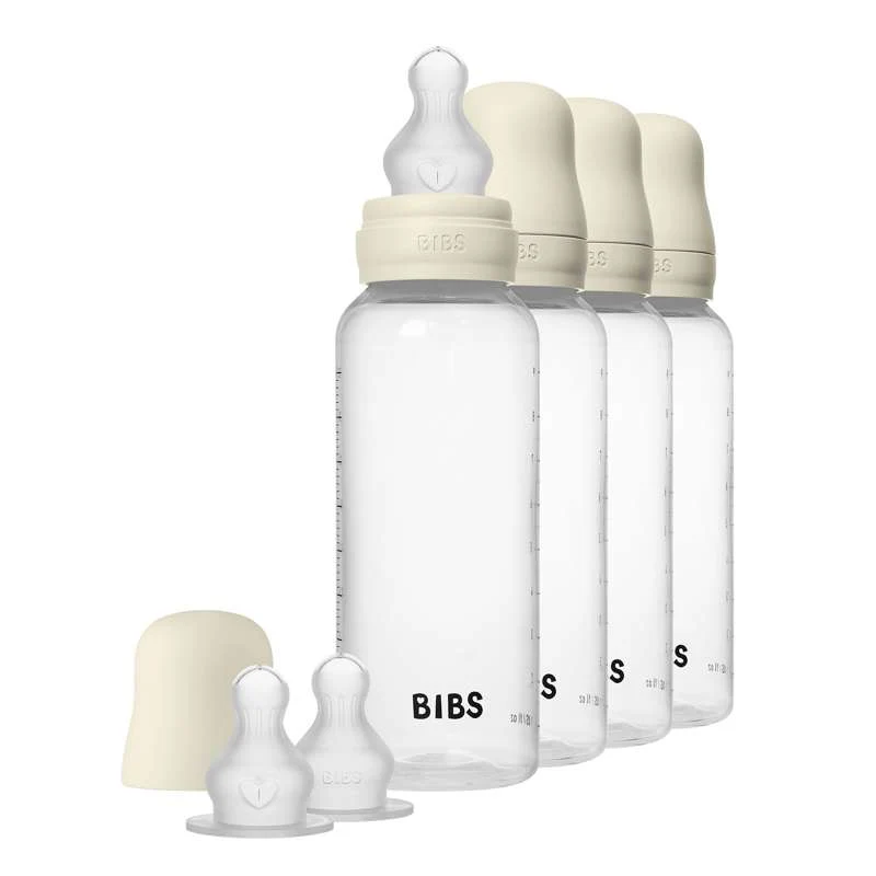 BIBS Bottle - Sutteflaskesæt - 4 stk. - Plastik - Silikone - 270 ml. - Ivory