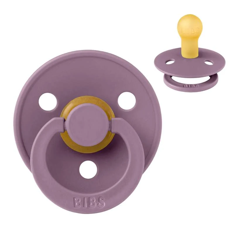 Bibs Okrugla Colour Duda - vel. 1 - prirodni kaučuk - Mauve