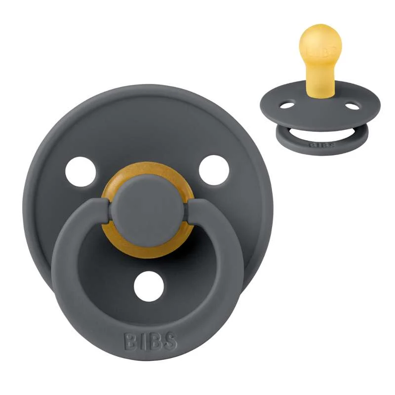 Bibs Okrugla Colour Duda - vel. 1 - prirodni kaučuk - Kovani metal