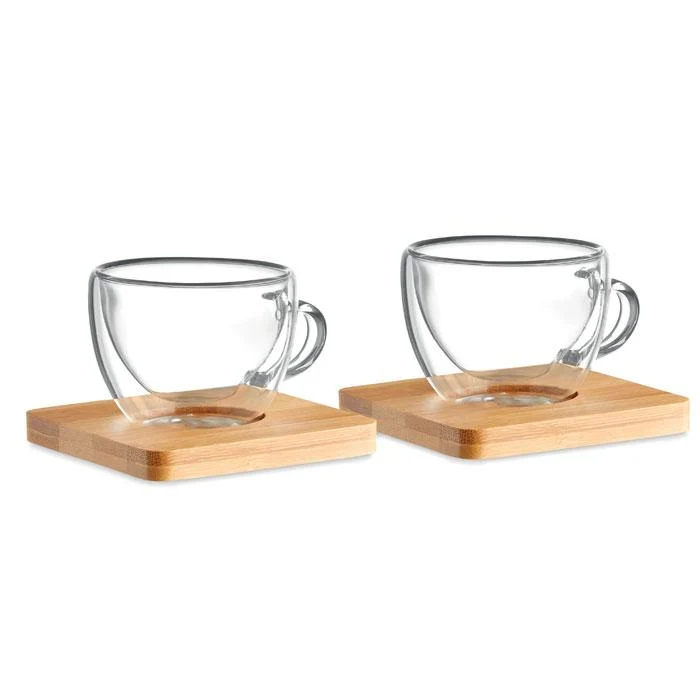 Set od 2 staklene čše za espresso