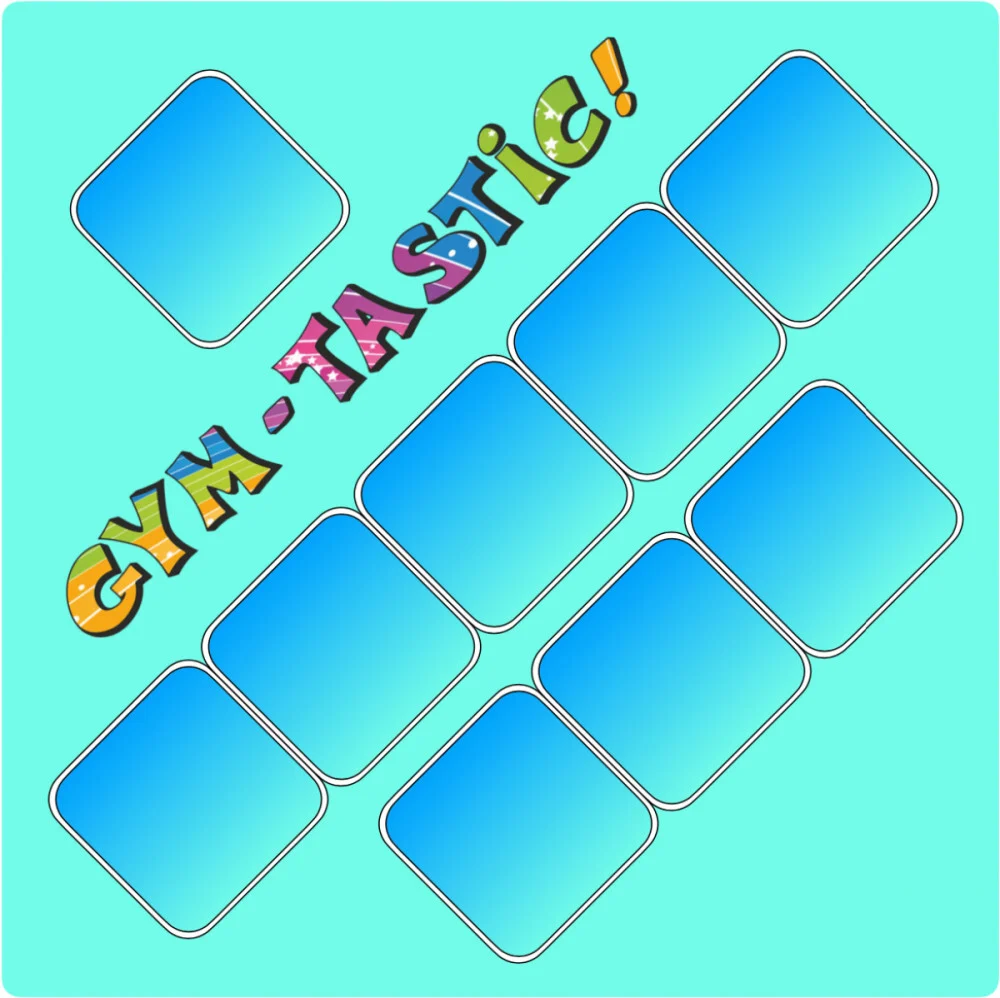 Gym Tastic podloga za miš – 28x28 cm, plava, s protukliznom podlogom
