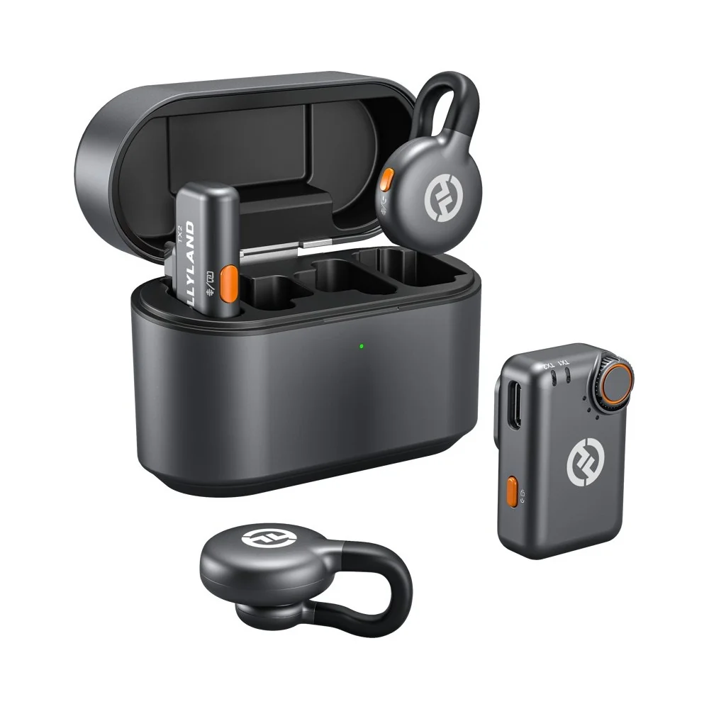 Hollyland Lark M2S Mini Combo Wireless Microphone (Space gray)
