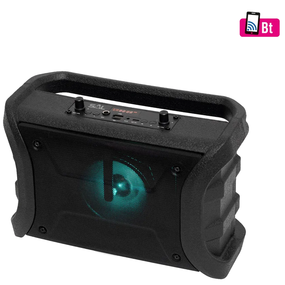 SAL Zvučnik bežični, Bluetooth, MP3, FM, KARAOKE, RGB, 8W - BTWORKY