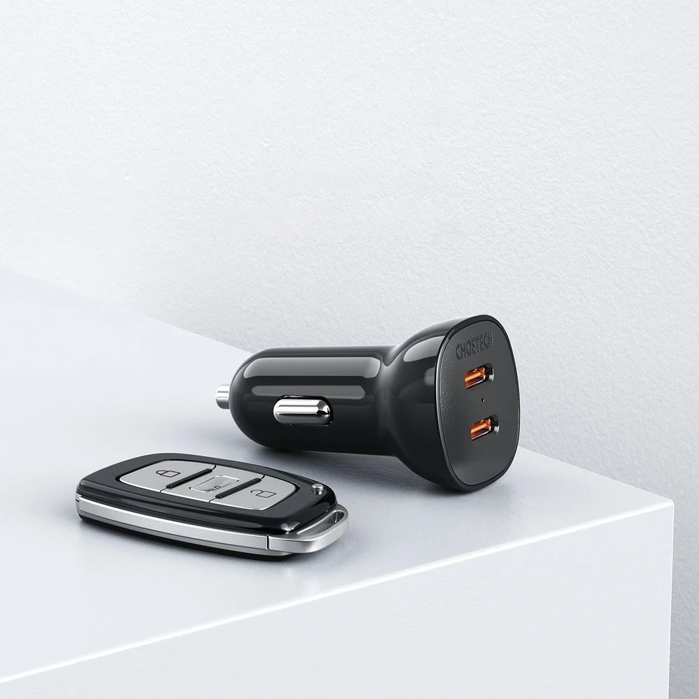 Choetech auto punjač 2x USB Type C Quick Charge Power Delivery 40W FCP AFC