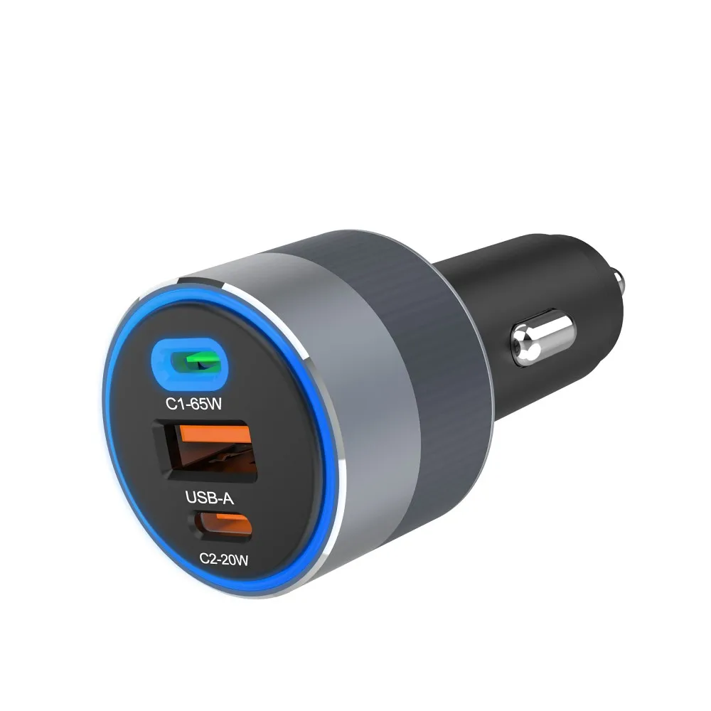 FORCELL F-ENERGY Alu - auto punjač 85W PD+QC4.0+SAM SFC 2.0, 2xUSB C+USB