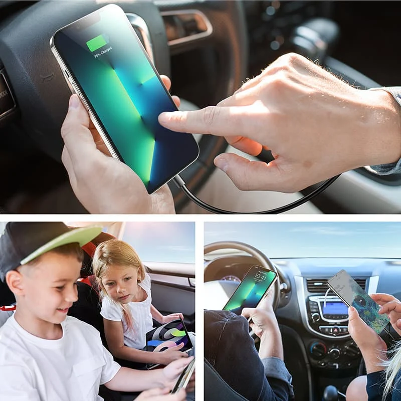 JoyRoom - Punjač za automobil (JR-CL03) - Produžetak priključaka- 5x USB- 6.2 -150 cm - crni