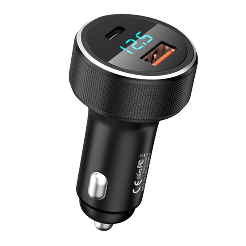 REMAX Salo dual auto punjač USB / USB Type-C 58,5 W 4,5A Power Delivery Quick Charge