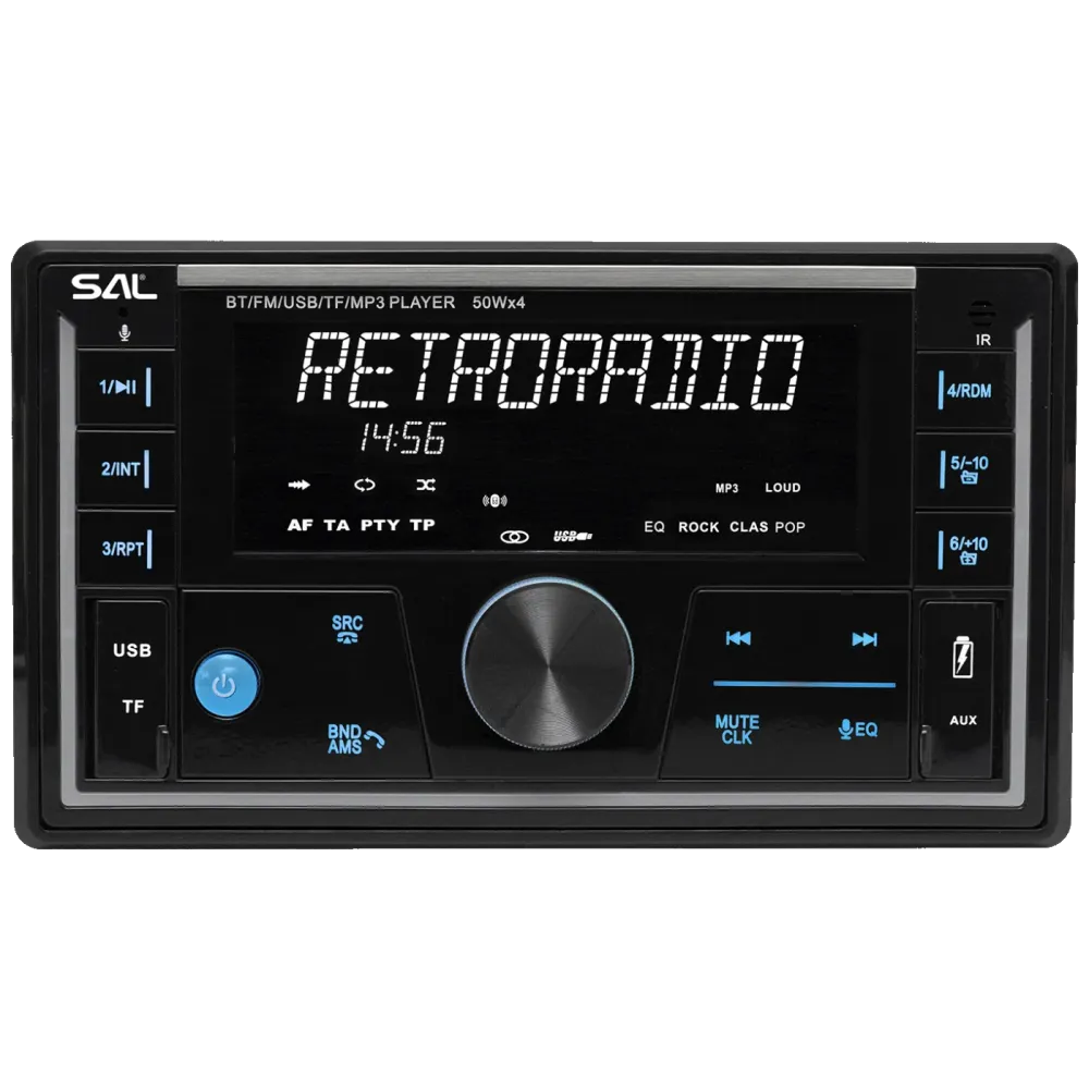 SAL Auto radio, 4 x 50W, FM RDS, BT, USB, microSD - VB5500