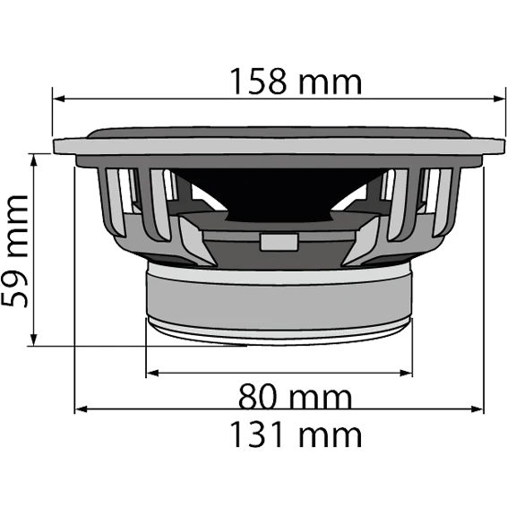 SAL Auto zvučnici, set, 165mm, 2x100W, 4 Ohm - CX 604