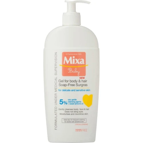 Mixa Baby Gel za kupanje bez sapuna za kosu i tijelo, 400 ml