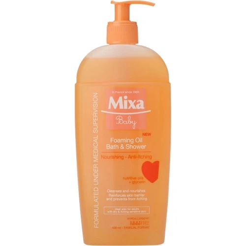 Mixa Baby Gel za kupanje i tuširanje obogaćen uljima, 400 ml
