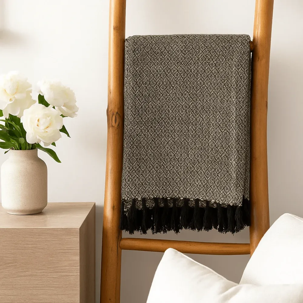 Dekica Boho Ugljen 125x150cm