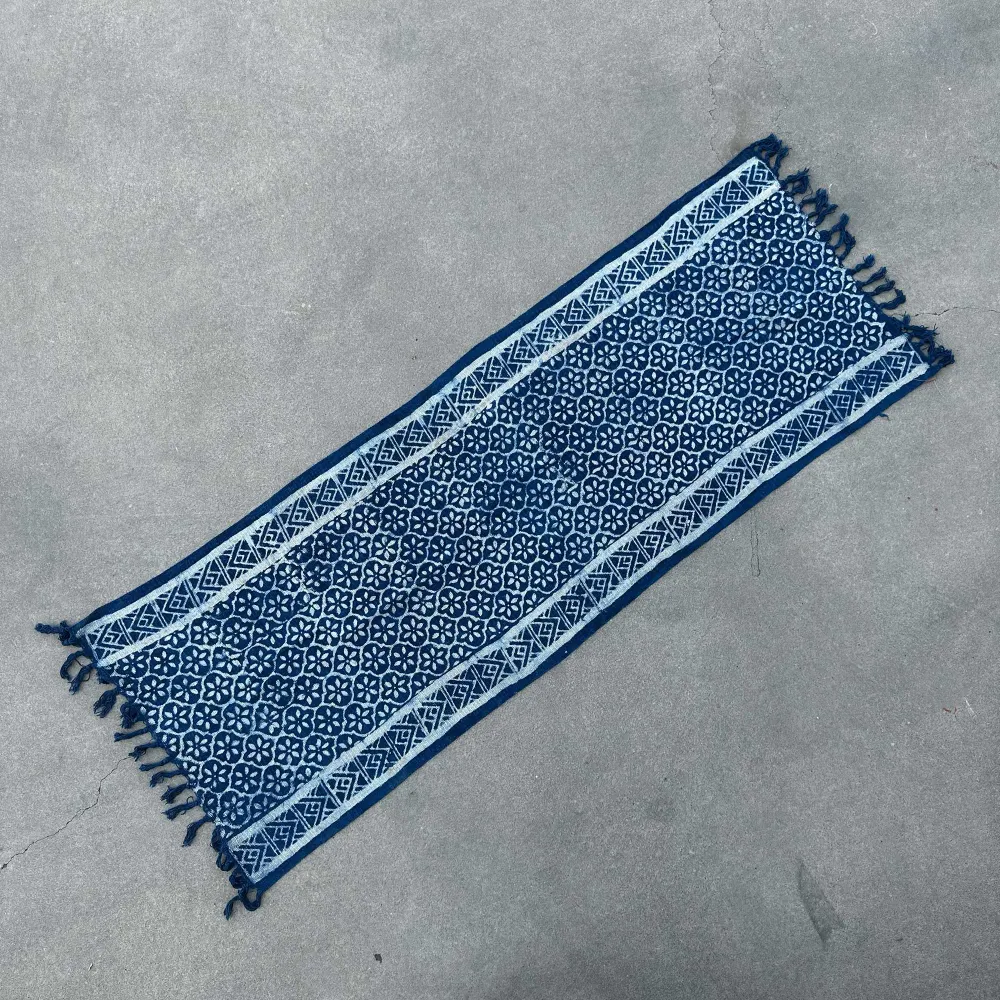 Ručno izrađeni indigo trkač 170 x 60 cm