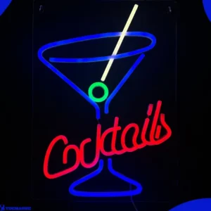 LED oznaka Cocktails USB 42x30cm