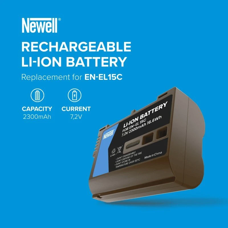 Newell baterija Nikon USB EN-EL15C 7,4V 2300mAh
