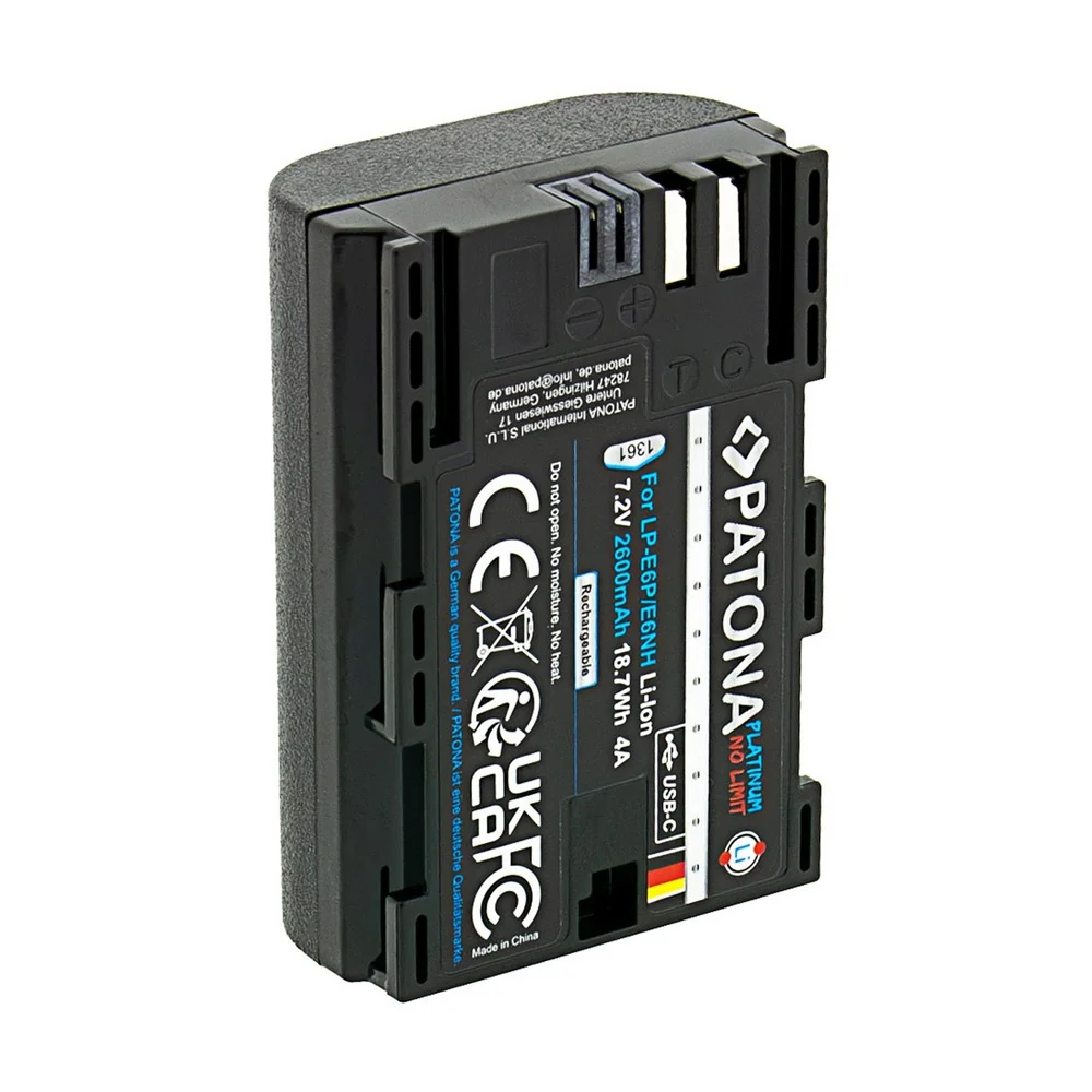 Patona Baterija Canon LP-E6P Platinum USB-C 2600mAh 7,2V