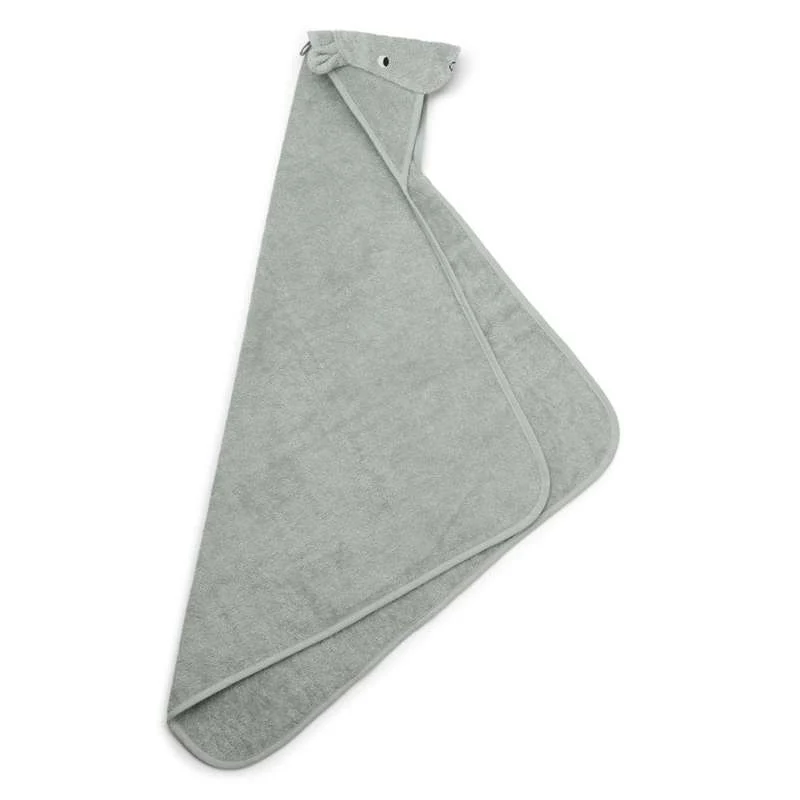 Liewood Albert Badehåndklæde m. Hætte - Beba - Hippo - Golub Plavi Non-Slip Base | 5-Year Warranty