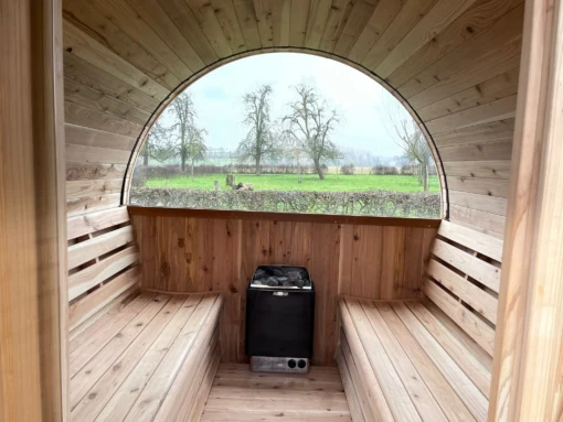 Bačva sauna Traditional TR-170- Pola stakla