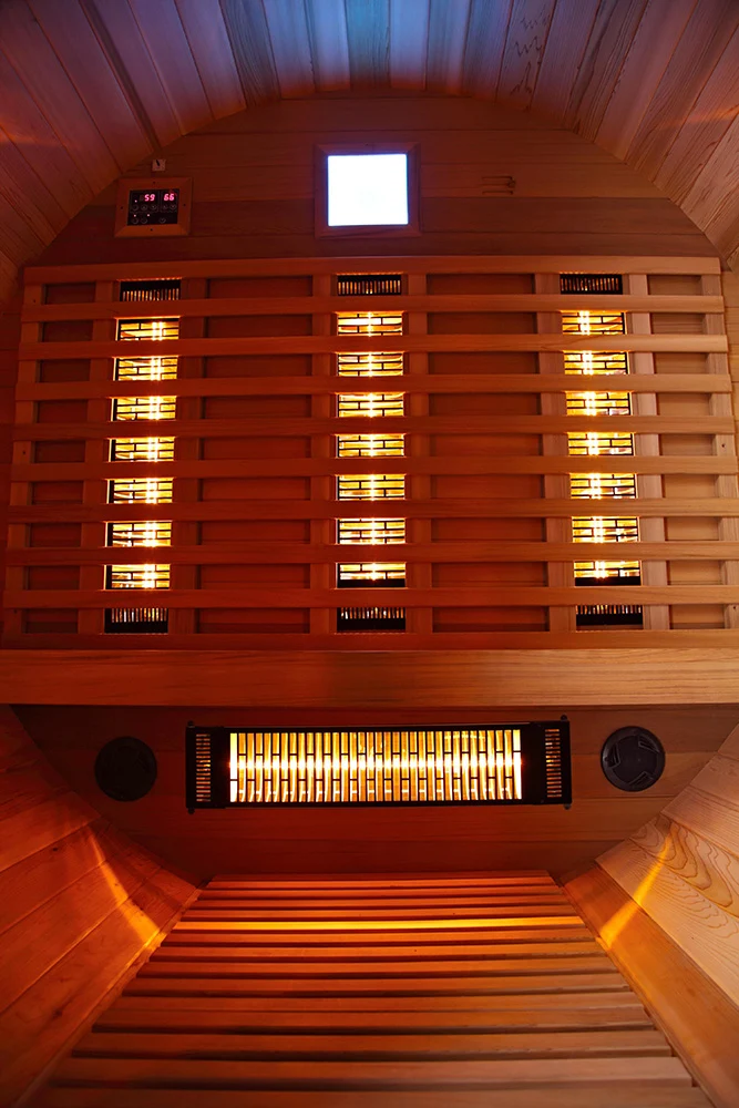 Rustikalna infracrvena sauna od cedrovine s trijemom
