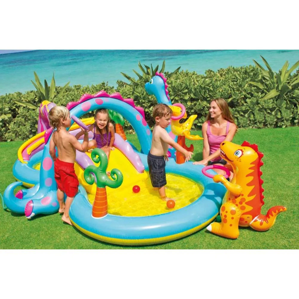 INTEX Bazen igralište na napuhavanje s lopticama, Dinoland