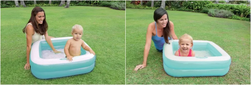 INTEX Četvrtasti bazen za djecu na napuhavanje, blue