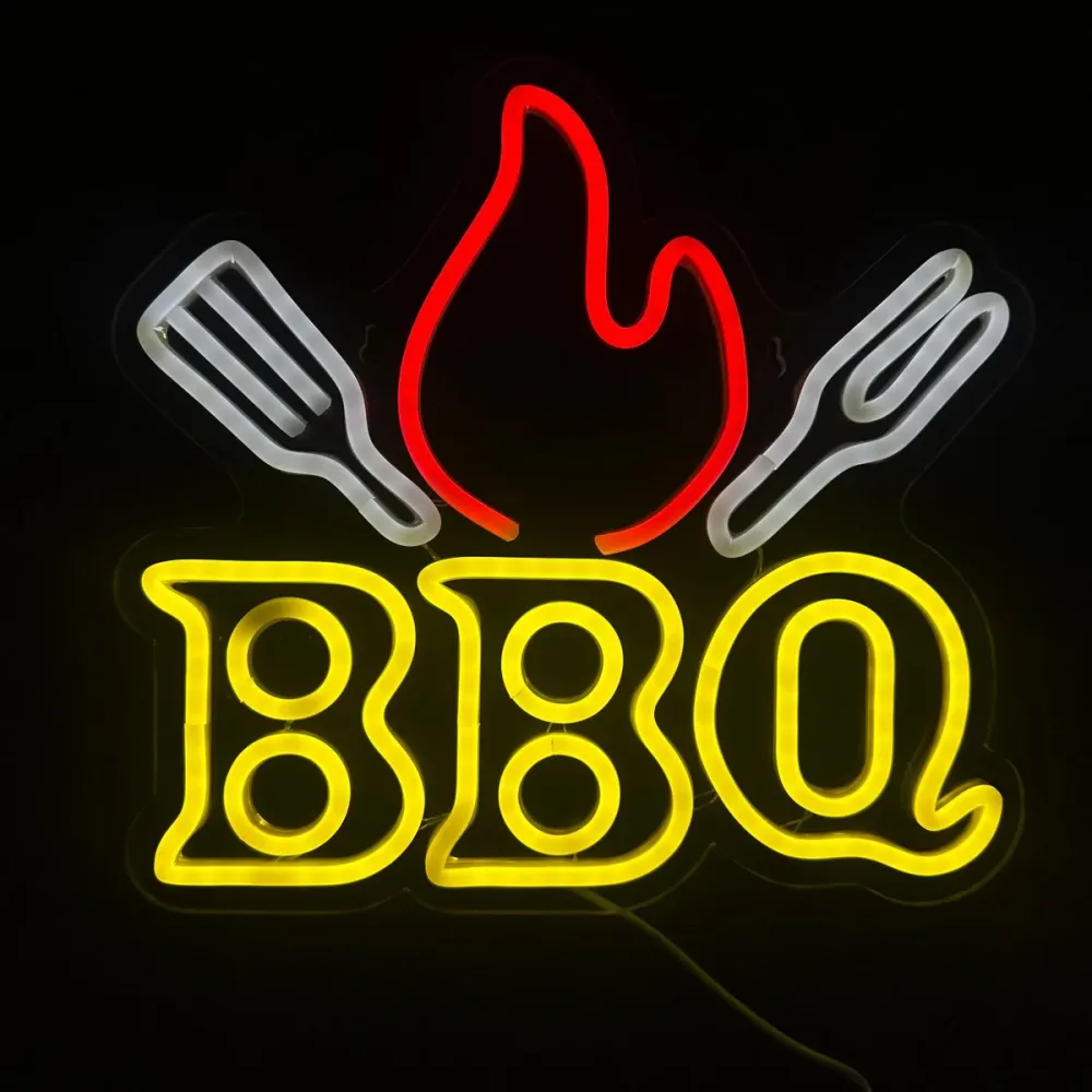 LED oznaka BBQ - USB - 30x32cm