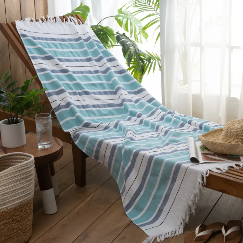 Antalya Beach Towel Fringe 35" x 70" Teal