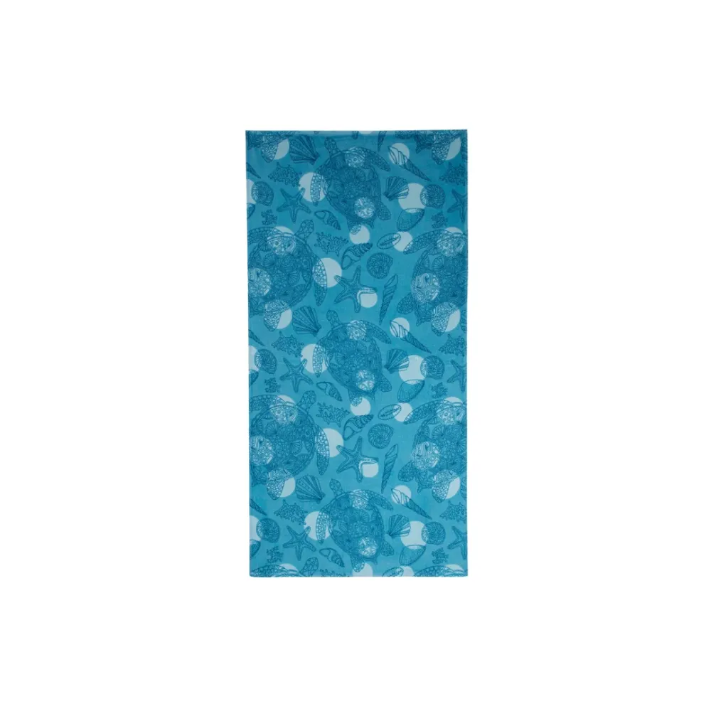 Sea Turtle Shells Velour Beach Towel 30" x 60"