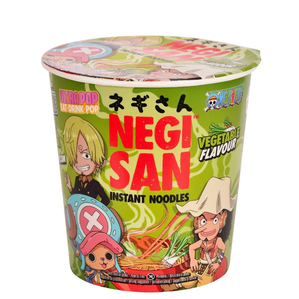 One Piece Ultra Pop Instant Noodles Povrće od Sanija, Usoppa, Choppera, rezanci s okusom povrć od 65g