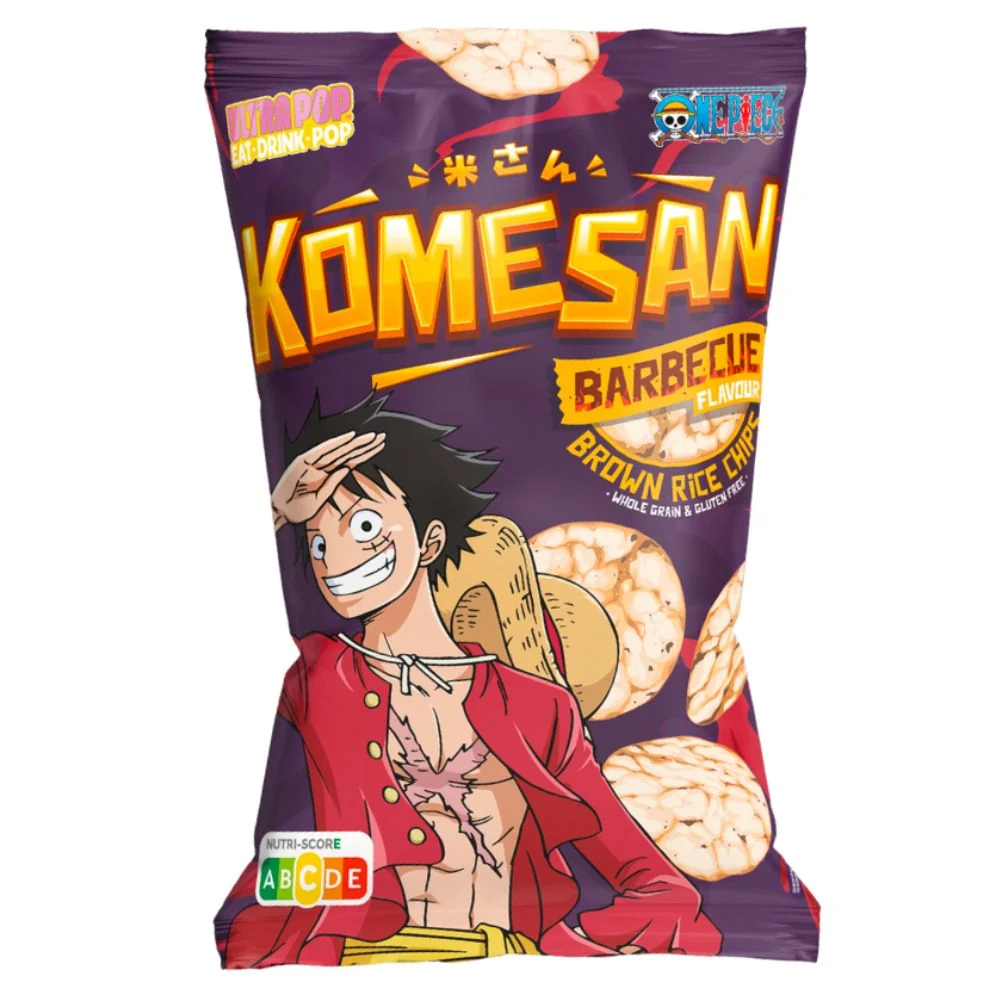 Ultra Pop Komesan Barbecue Luffy One Piece, rižini čips s okusom roštilja od 60g