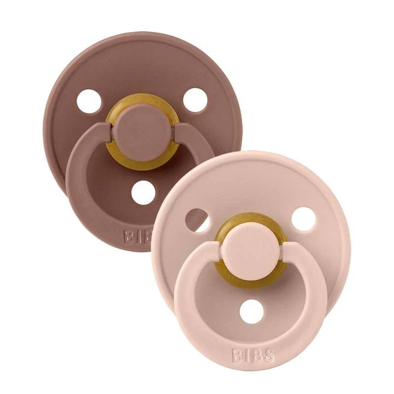 Bibs Anatomska Colour Duda - 2-pak - vel. 1 - prirodni kaučuk - Blush/Woodchuck