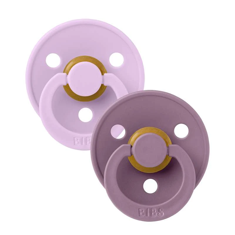 Bibs Anatomska Colour Duda - 2-Pak - vel. 2 - prirodni kaučuk - Ljubičasto nebo/Mauve
