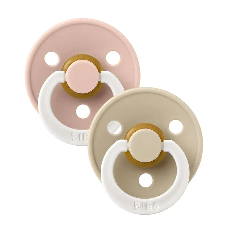 Bibs Anatomska Colour Duda - 2-Pak - vel. 1 - prirodni kaučuk - GLOW - Blush/Vanilija