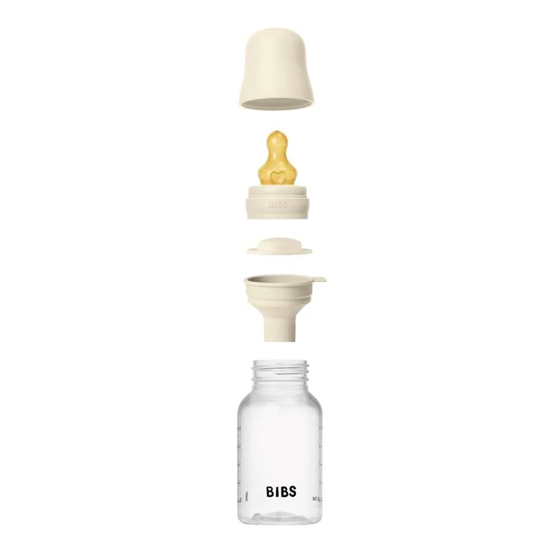 BIBS Boca - Set za sisanje - Plastika - Lateks/Spori protok/Okrogla - 150 ml. - Slonovač