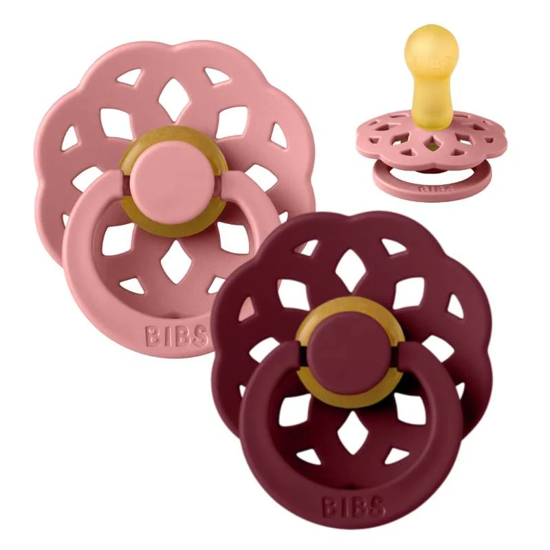 Bibs Boheme Duda - 2-Pak - vel. 2 - prirodni kaučuk - Prašnjavo ružičasta/Elderberry