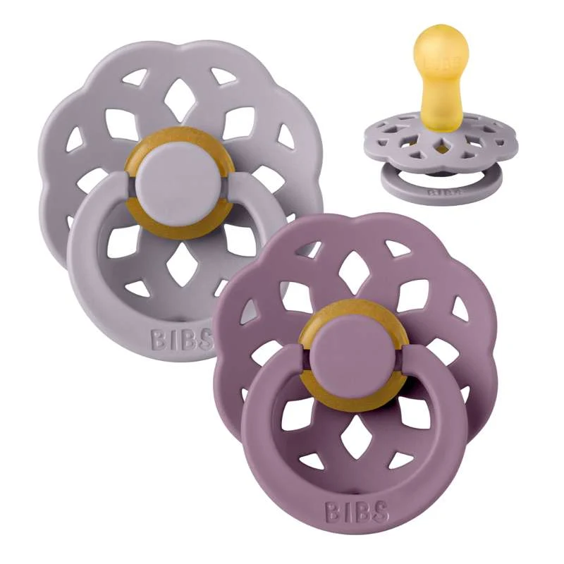 Bibs Boheme Duda - 2-Pak - vel. 2 - prirodni kaučuk - Fosil siva/Mauve
