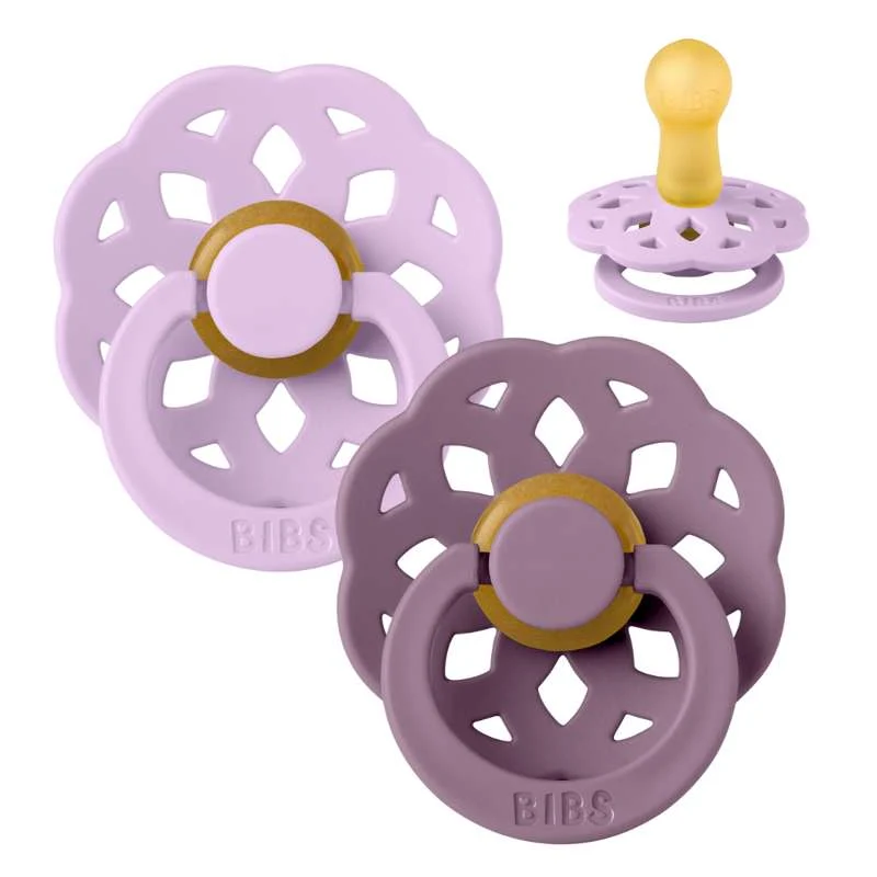 Bibs Boheme Duda - 2-Pak - vel. 2 - prirodni kaučuk - Ljubičasto nebo/Mauve