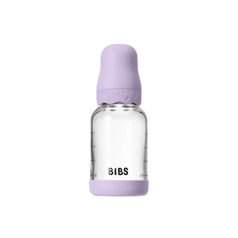 BIBS Bottle - Sutteflaskesæt - Glas - Boheme - Latex/Slow Flow/Rund - 120 ml. - Violet Sky